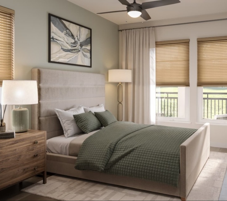 bedroom with spacious areas